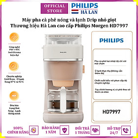 Mua Máy pha cà phê nóng và lạnh Drip nhỏ giọt thương hiệu Hà Lan cao cấp Philips Morgen HD7997 - Hàng nhập khẩu