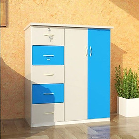 Mua Tủ nhựa Đài Loan 2 cánh 5 ngăn T302 (Xanh lam)