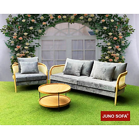 Bộ sofa mây nệm Juno Sofa - Băng 2m, ghế đơn và bàn