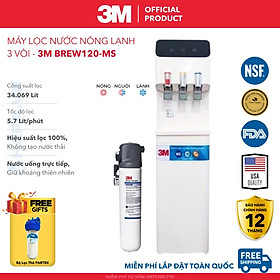 Máy Lọc Nước Nóng Lạnh 3M Full Models Chuẩn Nước Uống Trực Tiếp, Hiệu Suất 100% - Bộ Lọc Nhập Khẩu Mỹ, Hàng Chính Hãng - Lõi Lọc 3M BREW120MS - Mẫu 1: 3 Vòi Trắng