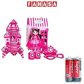 Lồng Đèn Sáng Tạo Xanh - Siêu Anh Hùng Moon - Happy Kibu KB00323-001 + 4 Pin Maxell AA Super Power Ace