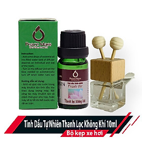 TD10ml-KX7 Combo Tinh Dầu Thanh Lọc Không Khí Peace Mass 10ml - Bộ Kẹp Xe Ô tô - Fresh Air