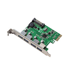 PCI-E to Four USB3.0 Ports Expansion Card Interface PCI Express Adapter Card 15PIN For Desktop PC