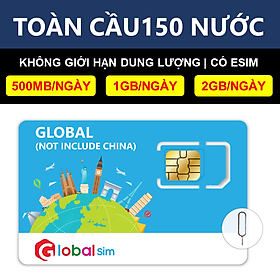 SIM TOÀN CẦU 150 NƯỚC - KHÔNG GIỚI HẠN DATA (HÀNG CHÍNH HÃNG)