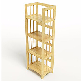 Hình ảnh Kệ sách 4 tầng rộng màu gỗ tự nhiên 40cm