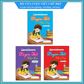 [Download Sách] Vở luyện viết chữ đẹp - Bộ 3 quyển Luyện nét chữ, rèn nết người (Dành cho học sinh tiểu học và các bạn tập viết chữ đẹp)