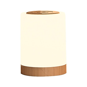 Bedside Table Lamp Touch Sensor Night Light White & RGB Light Adjustable Timing Brightness Table Lamp for Bedroom Office