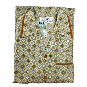 Bộ Pyjama HUONGTAM Phi bóng tay ngắn nam cao cấp(PNP02N5). Chất liệu vải polyester mềm mại, thoáng mát, không phai màu.