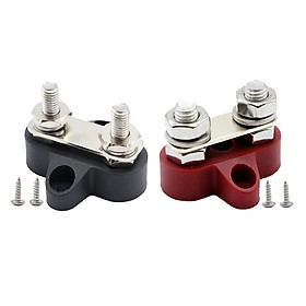 2x Marine Boat 48V M8 (5/16")+M6 (1/4") Terminal Distribution Studs Block