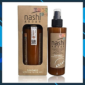Xịt xả khô Nashi Argan Instant hydrating styling mask dưỡng ẩm phục hồi tóc siêu mượt 150ml