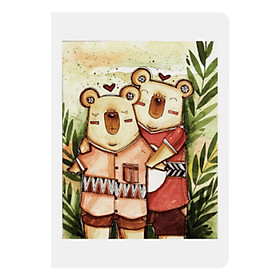 Sổ Tay Mini Couple Bear Monosketch (14 x 9 cm)