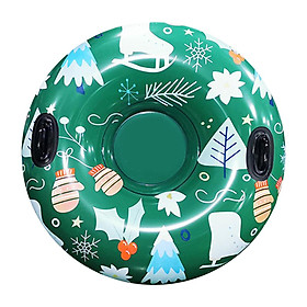 Portable Inflatable Snow Tube 47'' Diameter Sled Heavy Duty Snow Sledding Tube