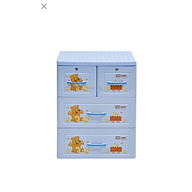Mua Tủ quần áo Panda 3 tầng 4 ngăn có khóa - Màu ngẫu nhiên