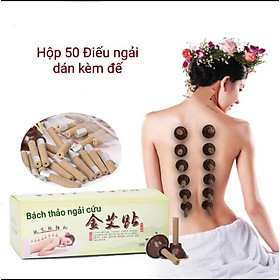 50 Điếu Ngải Dán, Nhang Ngải Cứu Hộp 50 Điếu Kèm Đế dán 7mm, 10mm Spa Dưỡng Sinh, cứu ấm huyệt  đạo