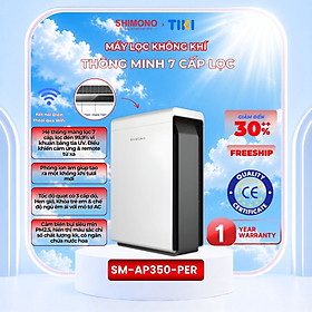 Máy Lọc KK SHIMONOSM-AP350PER 6 Cấp Diệt Khuẩn Bụi Mịn, Ion Âm, Ngăn Chứa Nước Hoa hàng chính hãng
