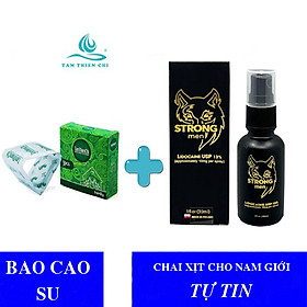 Bao cao su Tâm Thiện Chí Gia đình mỏng trơn Hộp 3 cái và chai xịt giúp nam