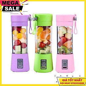 Mua Máy Xay Cầm Tay 380Ml Nhỏ Gọn  Hiện Đại (Màu Ngẫu Nhiên)  Tặng Kèm Bộ 3 Thìa Inox Cao Cấp  - Giao Hàng Toàn Quốc