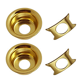 2x Iron   Plate Fixator Retainer Clip for    Guitar Parts Gold