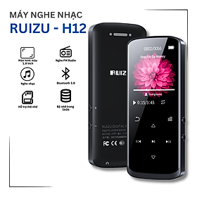 Ruizu D50: Máy nghe nhạc nhỏ gọn, đa năng Thiết kế bền bỉ: Vỏ kim loại chắc chắn, màn hình LCD tiện dụng Nghe nhạc MP3, FLAC với Bluetooth, radio FM, ghi âm Bộ nhớ 16GB, thẻ nhớ mở rộng Thời gian nghe lâu: Pin 12 giờ, sạc nhanh 3 giờ - Hàng nhập khẩu