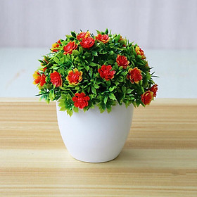 Chậu cây hoa giả mini để bàn trang trí siêu đẹp Lali-09