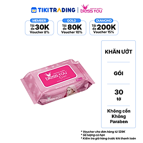 Khăn Giấy Ướt - Bless You Love - 30 tờ