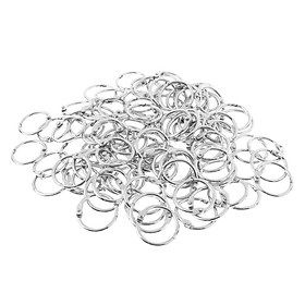 100 Pieces Metal Loose-Leaf Binder Rings Hinge Snap O Ring 1" Dia Premium