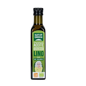 Dầu hạt lanh nguyên chất ép lạnh hữu cơ NaturGreen 250ml (Flax Oil)
