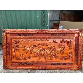 Mua Tranh gỗ phong thủy Mã Đáo Thành Công 155X79X4 CM nguyên khối