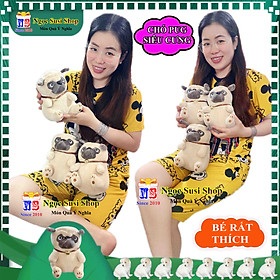 THÚ NHỒI BÔNG CON CHÓ PUG DOG NHỎ SIÊU CƯNG CHO BÉ RẤT ĐẸP - GẤU BÔNG CON CHÓ PUG SIÊU MỊN