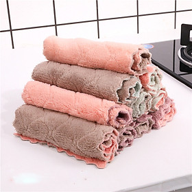 Mua Bộ 10 khăn lau 2 mặt siêu thấm 27x16cm - Khăn lau không phai màu nhanh khô- Khăn lau bếp  khăn lau kính  lau bát