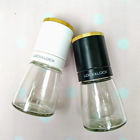 Mua Bộ 2 hũ xay tiêu thủy tinh CKO115S2 140ml Lock&Lock - Màu đen & trắng