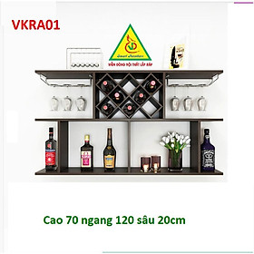 Kệ rượu trang trí treo tường VKRA01A