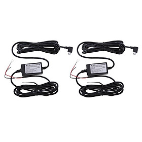 2x 12V to 5V  Converter Hard Wire Adapter Micro USB Port 3.5M