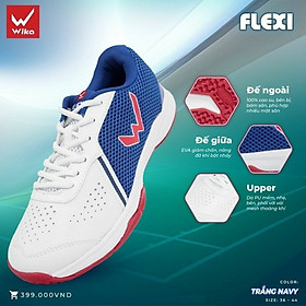 Giày Wika Flexi chuyên dụng cầu lông, bóng chuyền, bóng bàn - đế kếp chơi mọi mặt sân
