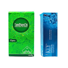 Bao cao su Tâm Thiện Chí Family mỏng trơn hộp 12 chiếc và 1 tuýp gel KLY