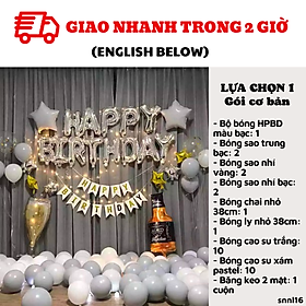 Bộ bong bóng trang trí sinh nhật người lớn trọn gói SNNL16