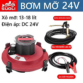 Mua Máy bơm mỡ điện 24V gắn xô mỡ 13-18 lít SL-KLR-24V