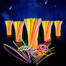 Mua Hộp 100 Cây Que Phát Sáng Dạ Quang Vòng Tay Phản Quang Nhiều Màu Lightstick