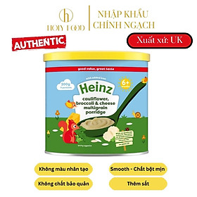 Bột Heinz Vị Ngũ cốc, Súp lơ, Bông cải và Phô mai cho bé ăn dặm từ 6 tháng tuổi, Gluten Free, DATE 11/2024