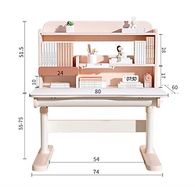 Mua Bộ bàn ghế học sinh thông minh chống cận điều chỉnh cao thấp tay quay Juno sofa CTIRSP80 kèm đèn ngang 80cm