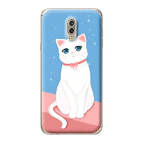 Ốp lưng cho Samsung Galaxy J7 Plus mèo trắng 1 - Hàng chính hãng