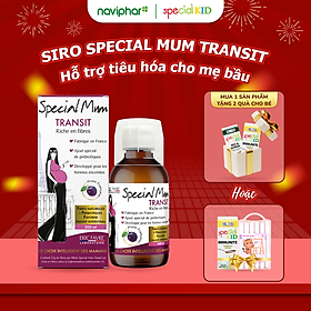 Siro Special Mum Transit bổ sung chất xơ, hỗ trợ tiêu hóa cho phụ nữ mang thai. Hỗ trợ tăng lợi khuẩn, làm mềm phân, giúp nhuận tràng cho mẹ bầu- 200ml