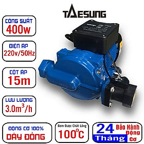 bơm tăng áp điện tử thông minh taesung 400w, tiết kiệm điện, hoạt động êm, bảo hành 2 năm