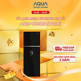 Mua Freeship toàn quốc - Tủ lạnh ngăn đông trên Aqua 328L AQR-T380FA(WGB) - Bảo hành 2 năm - Hàng chính hãng
