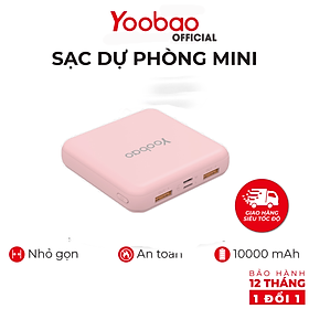 [HÀNG CHÍNH HÃNG] Sạc Dự Phòng Yoobao M4 Mini 10000mAh Pin Li-Polymer Cho điện Thoại, Máy Tính Bảng- Nhỏ gọn, tinh tế - màu xanh