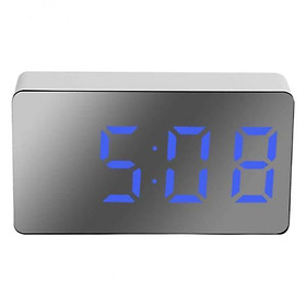 2X Digital Alarm Clock Large Date Snooze Time 3'' Table Clocks Decoration Blue