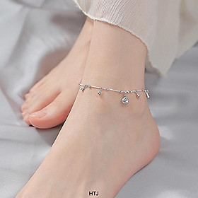 Lắc chân bạc thời trang chất liệu bạc Ý MS136