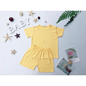 Bộ ngắn tay màu trơn Size Đại Minky Mom thun lạnh cho bé trai bé gái từ 15-32kg