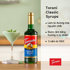 Siro Pha Chế Vị Bạc Hà Xanh Torani Classic Creme De Menthe Syrup 750ml Mỹ