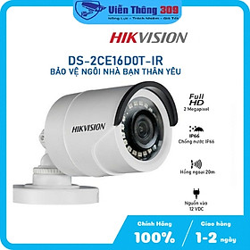 Mua Hikvision DS-2CE16D0T-IR (Vỏ Sắt)  HD-TVI hồng ngoại 2.0 Megapixel - Hàng chính hãng